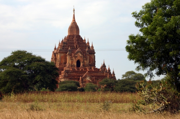 One of the thousands of temples dotting the plain of Bagan.