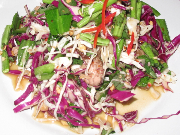 Delicious beef salad at Romdaeng