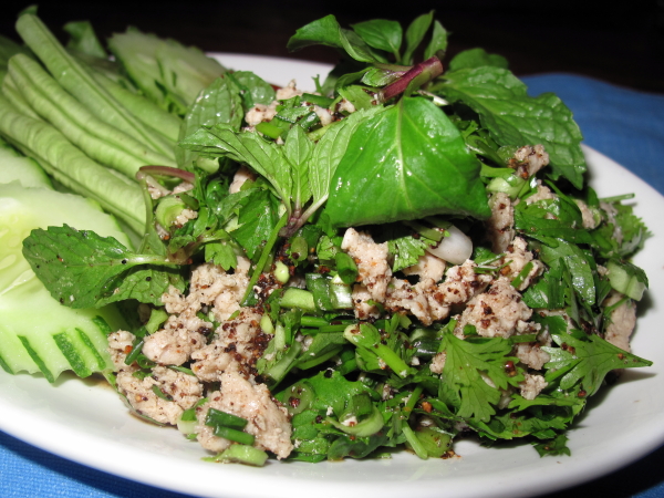 Lao style larb - pork salad