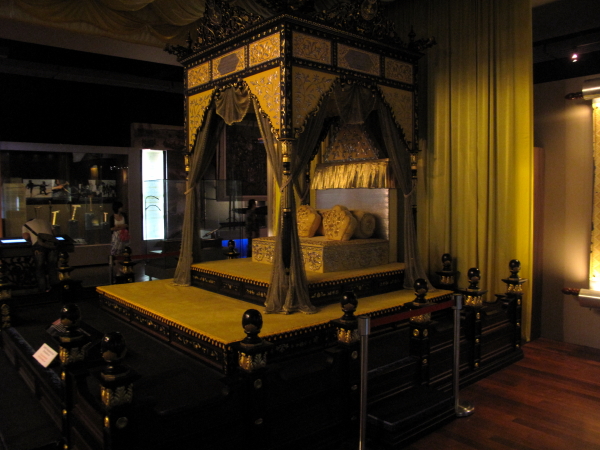 A sultan's throne on display in the National Museum