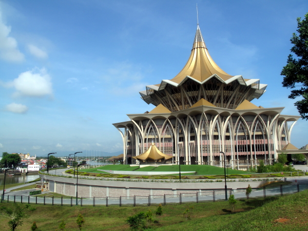 The ultra-modern Sarawak legislative assembly building